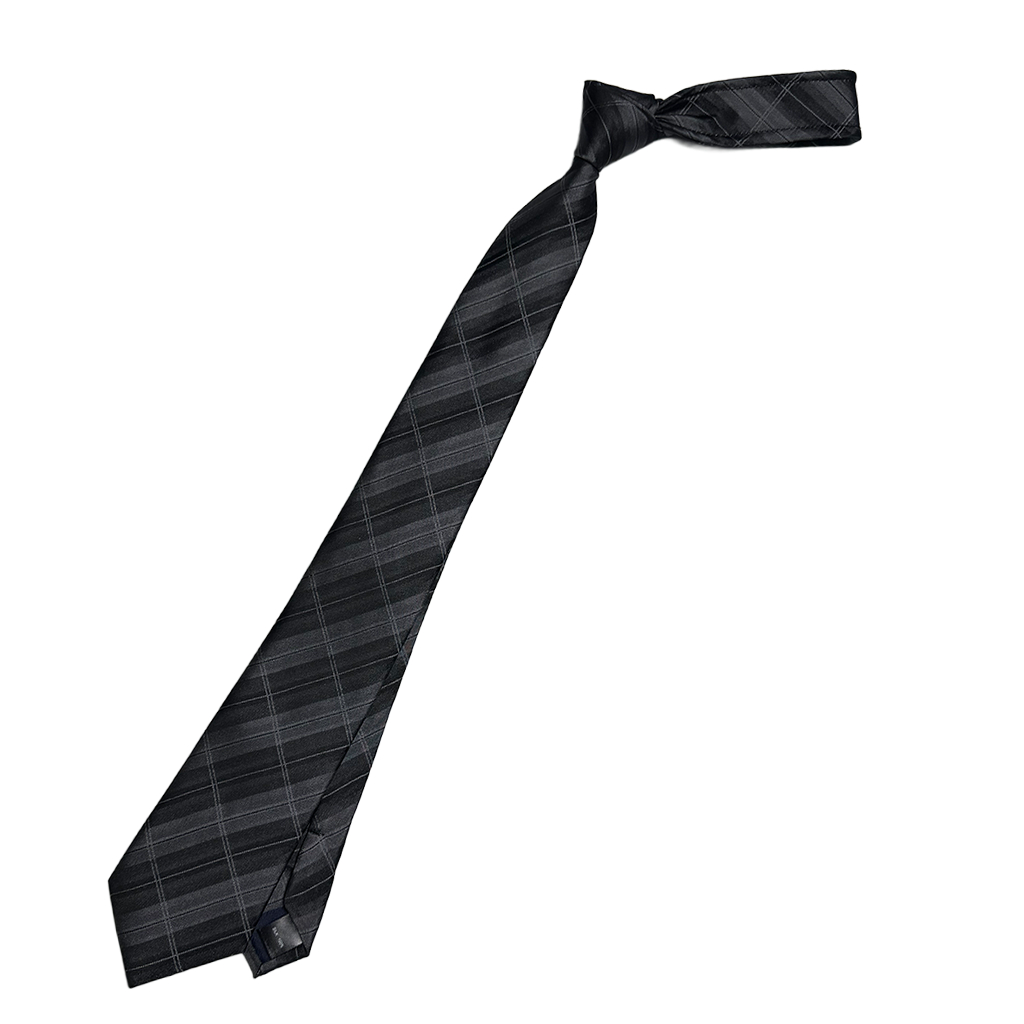 SUIT SELECT ربطة عنق كاروهات — رمادي وأخضر ووردي