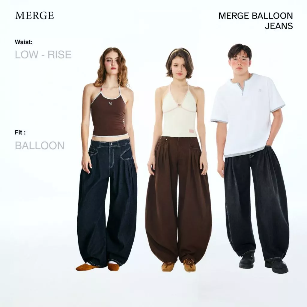 Merge Official - Merge Balloon Jeans (พร้อมส่ง)
