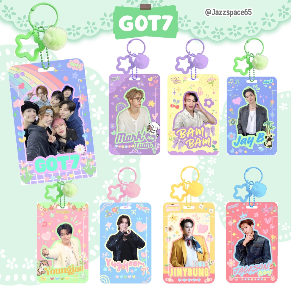 ที่ใส่บัตร GOT7 พร้อมพวงกุญแจสุดคิ้วท์ ที่ใส่การ์ด ที่ใส่รูป