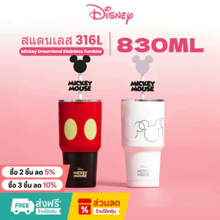 Disney ถ้วยดูดน้ำสแตนเลสเกรดอาหาร 316L ของดิสนีย์ มิกกี้ สำหรับรักษาอุณหภูมิร้อนหรือเย็น แก้วน้ำ แก้วเก็บความร้อน