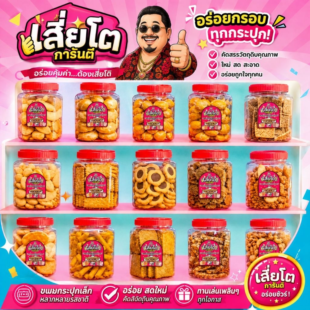[รวมขนมกระปุกเล็ก] เลือกขนมด้านใน