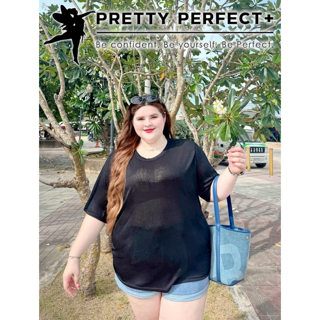 |ส่งด่วน/พร้อมส่ง| Slavic T shirt เสื้อคอวีคอกลม ผ้าสลาฟเนื้อนิ่มบาง Bigsize อก 38-56+(PT)
