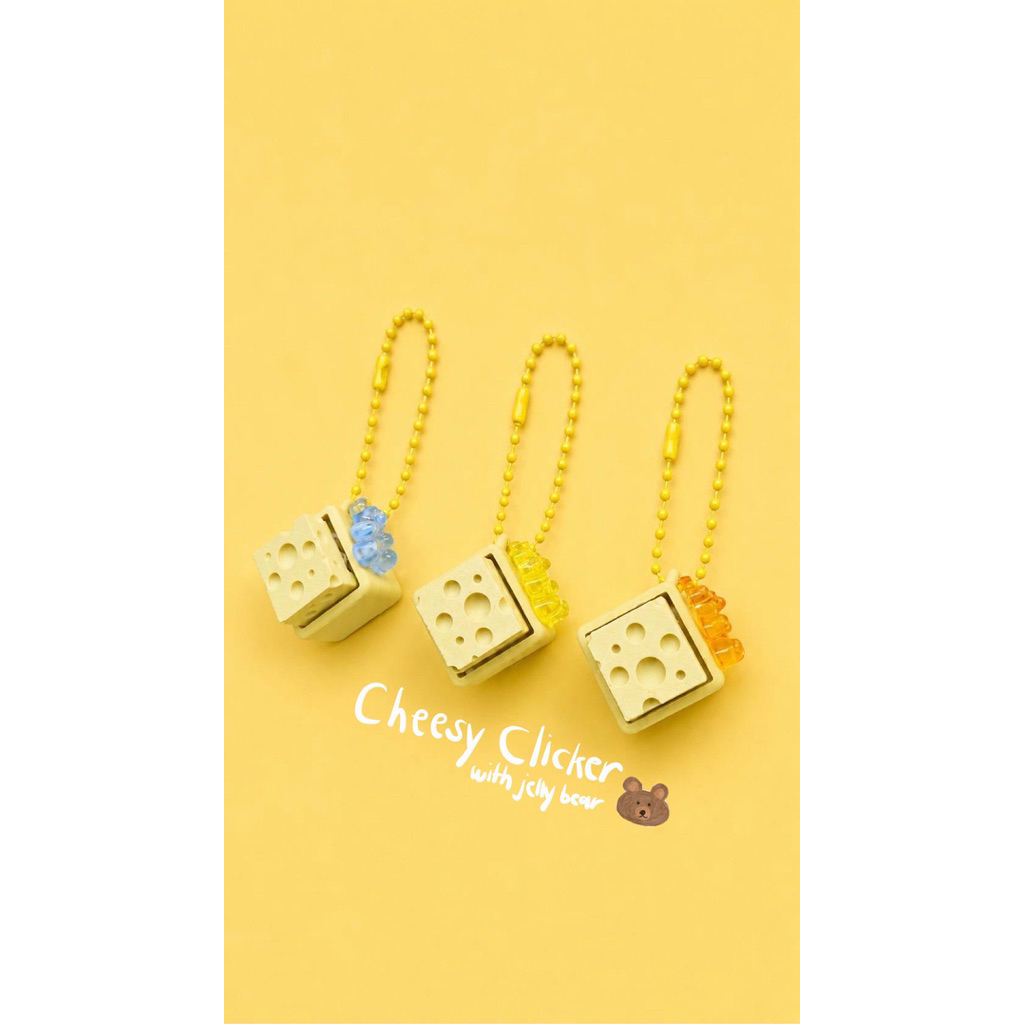 🧀 Cheesy Clicker with jelly bear พวงกุญแจชีสกับน้องหมีเยลลี่สุดคิ้วท์ 🧀🐻 | เลือก Switch ได้