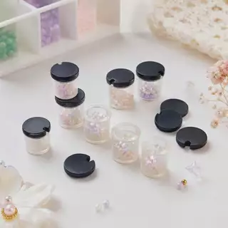 j422C ขวดใส่เครื่องปรุงขนาดจิ๋วของเล่นสะสมมีฝาปิดจิ๋วมากแพ็คละ 10 กระปุก(ได้ขวด10 ฝาปิด10)