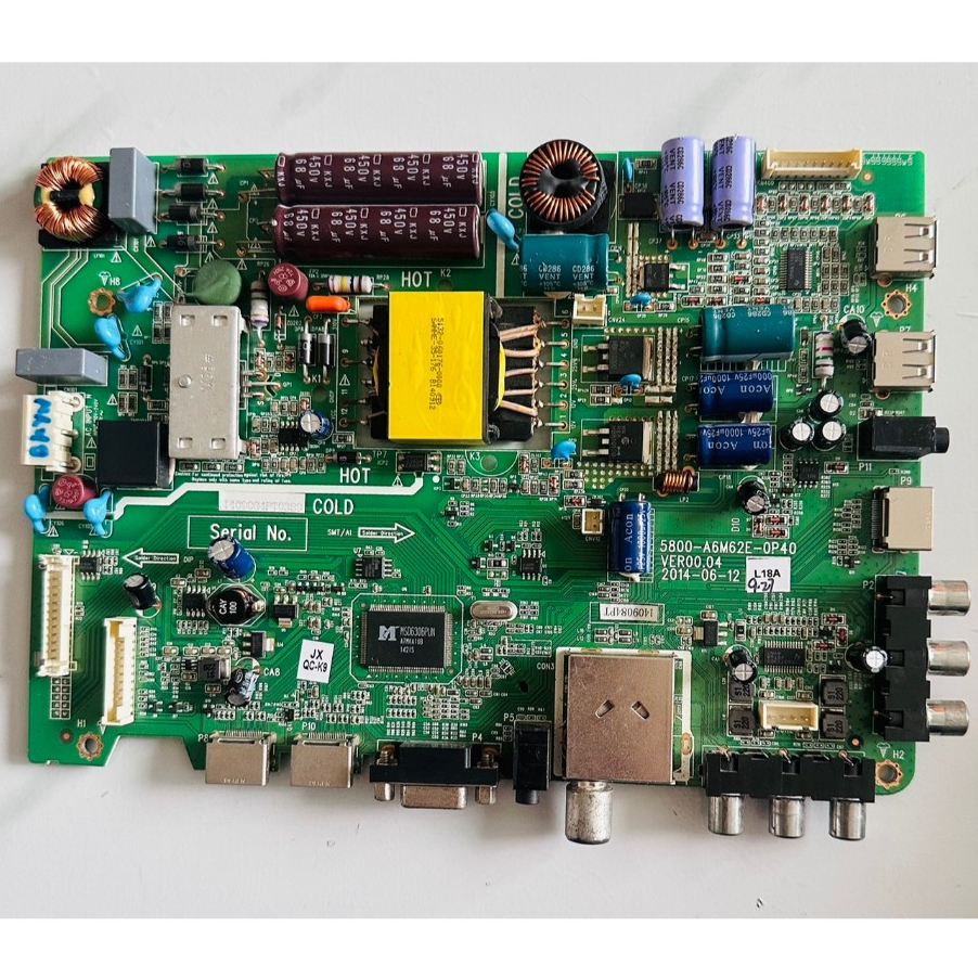 #สกายเวิร์ท Skyworth เมนบอร์ดทีวีสกายเวิร์ท Mainboard TV รุ่น 32E360 40E360 พาร์ท 5800-A6M62E-0P40  