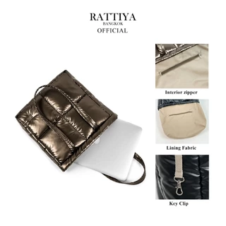 [RATTIYA BANGKOK] Quadra Tote Bag PU / 4 colors กระเป๋านุ่มนิ่ม น้ำหนักเบา ทรงสวย สะพายไหล่ สไตล์มินิมอล￼