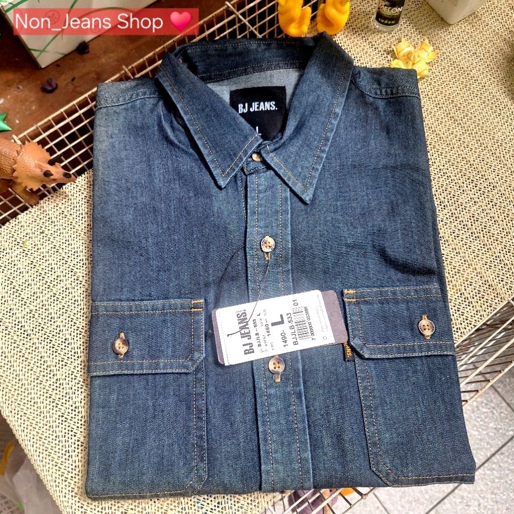 เสื้อเชิ้ตแขนยาว 🧥 BJ jeans รุ่น BJMLL-533 ไซส์ L (✋1)