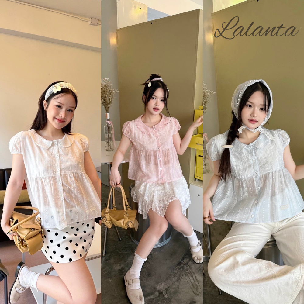 เสื้อแขนตุ๊กตา คอบัว #FF199