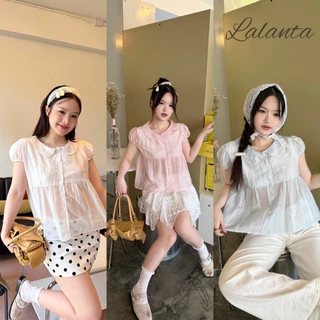 เสื้อแขนตุ๊กตา คอบัว #FF199