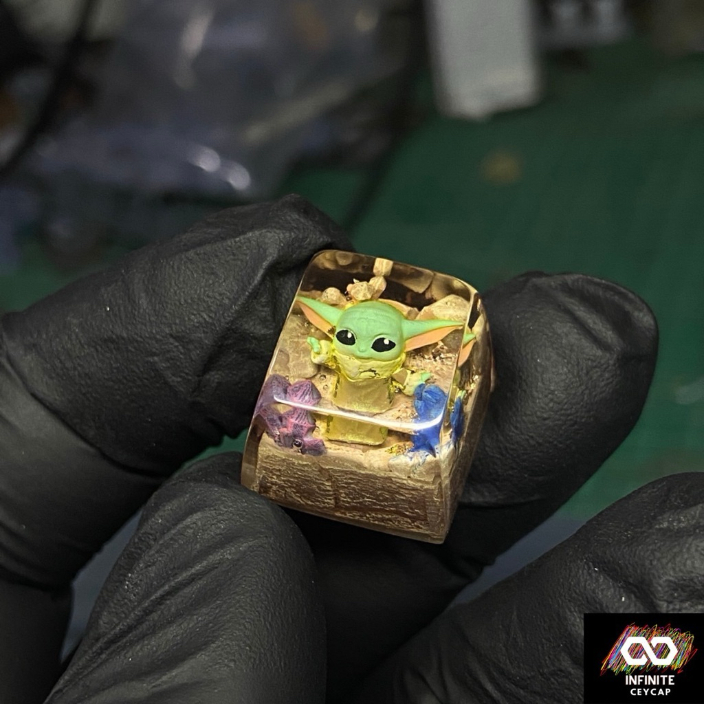 keycap artisan   คีย์แคปน้องลายน้อง Grogu