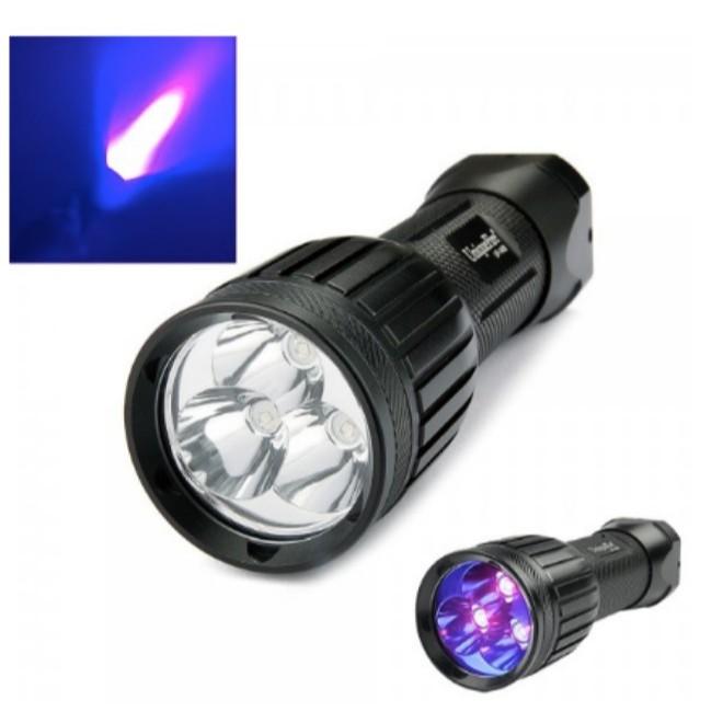 ไฟฉายแสงUV Unique Fire  UF1408 3 LED UV  30W แสงเข้มพิเศษ!!! UniqueFire UF-1408 led Violet light 3*U