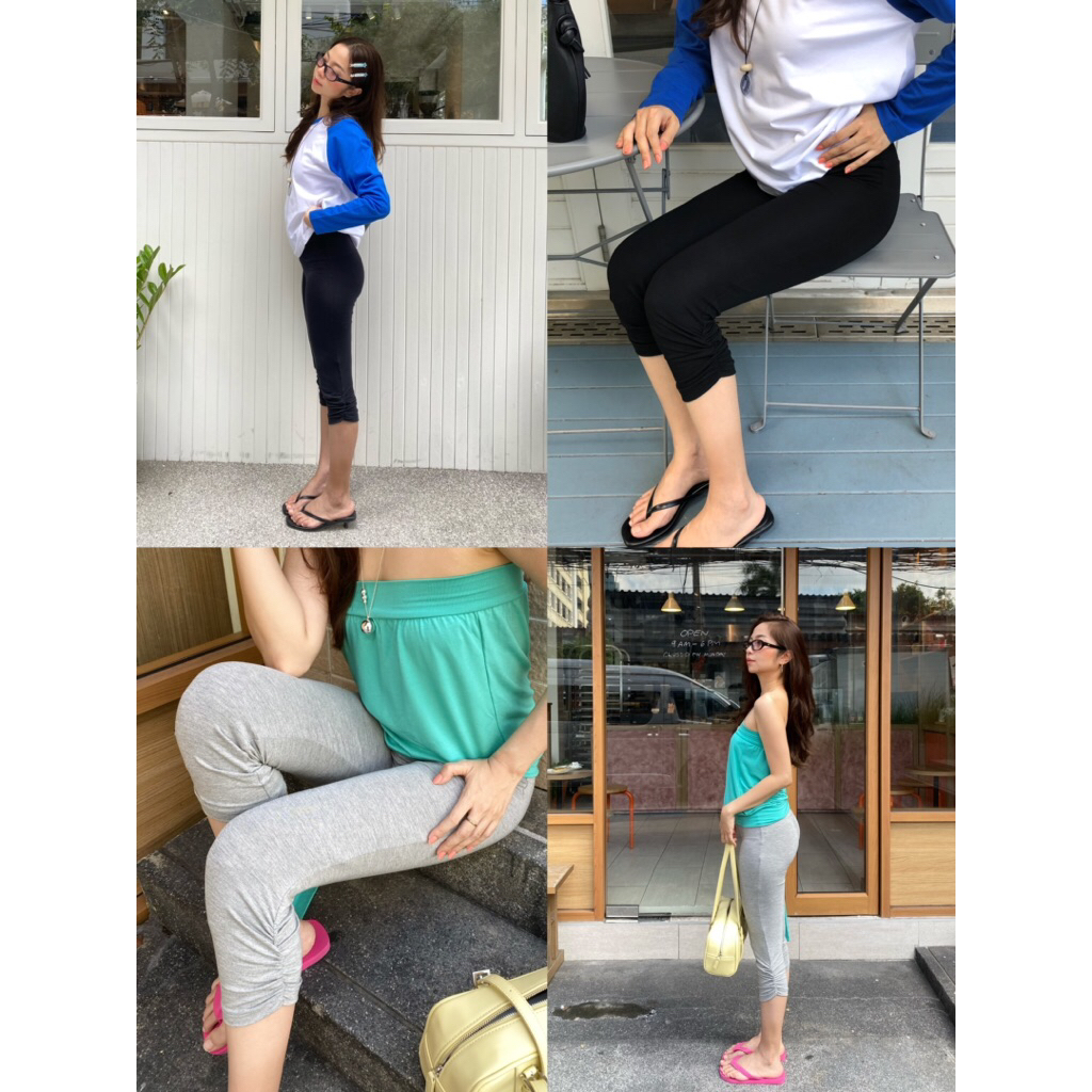 AJENMADE | KIKI CAPRI PANTS กางเกงผ้ายืด 5 ส่วน