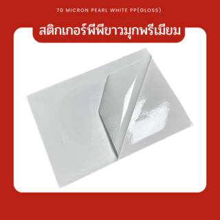 สติ๊กเกอร์พีพีขาวมุก/พีพีขาวมุกพรีเมียม กันน้ำ A3+ 13*19" พิมพ์ดิจิตอล 20/30/50/100 แผ่น l สติกเกอร์ PP PEARL WHITE