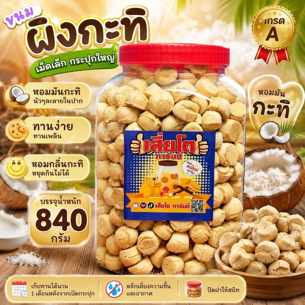 ขนมผิงโหลใหญ่น้ำหนัก 840กรัม