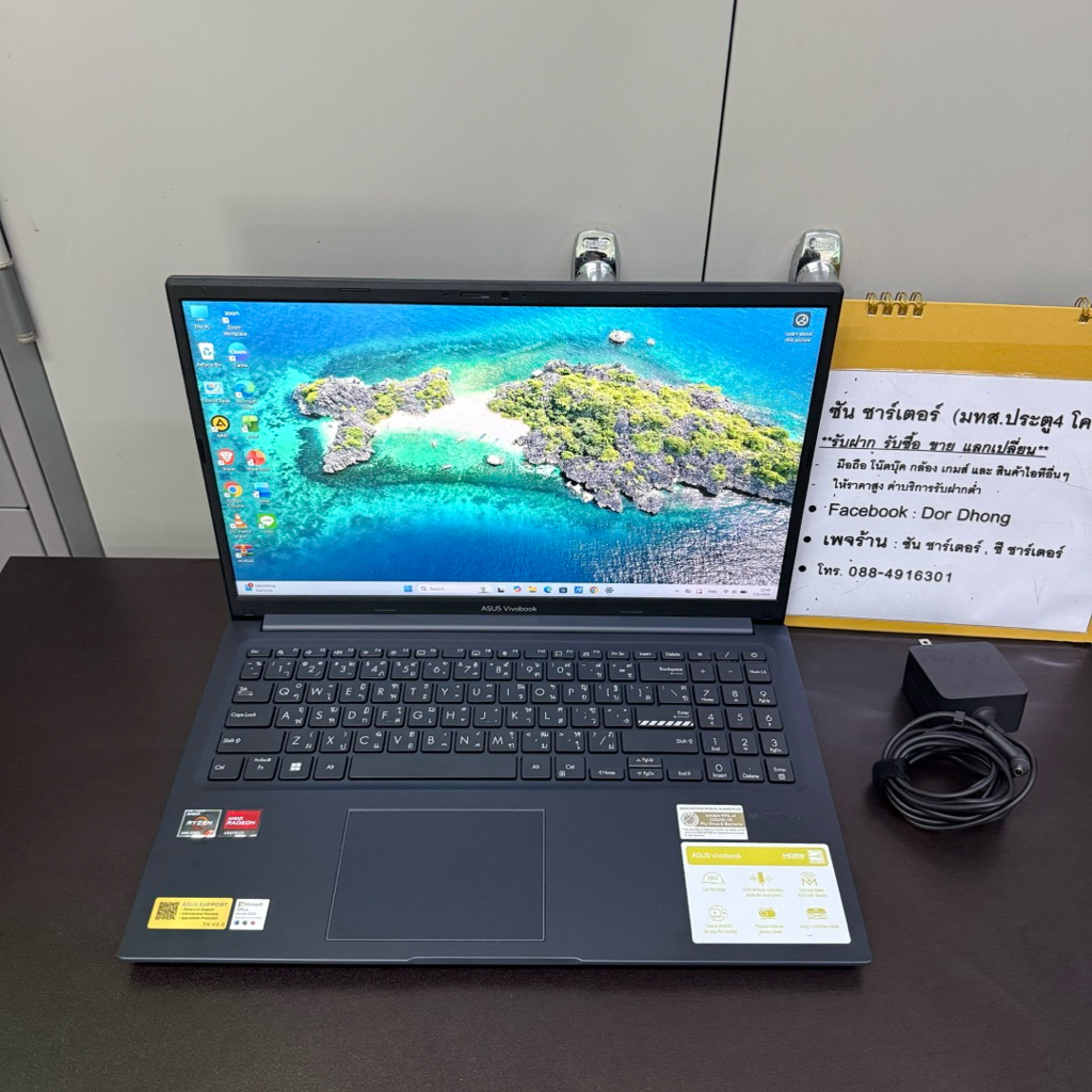 โน๊ตบุ๊ค ASUS VIVOBOOK 15 M1502YA-BQ755WA RYZEN7-5825U /Ram 16GB / SSD 512GB (มือสอง สภาพสวย)