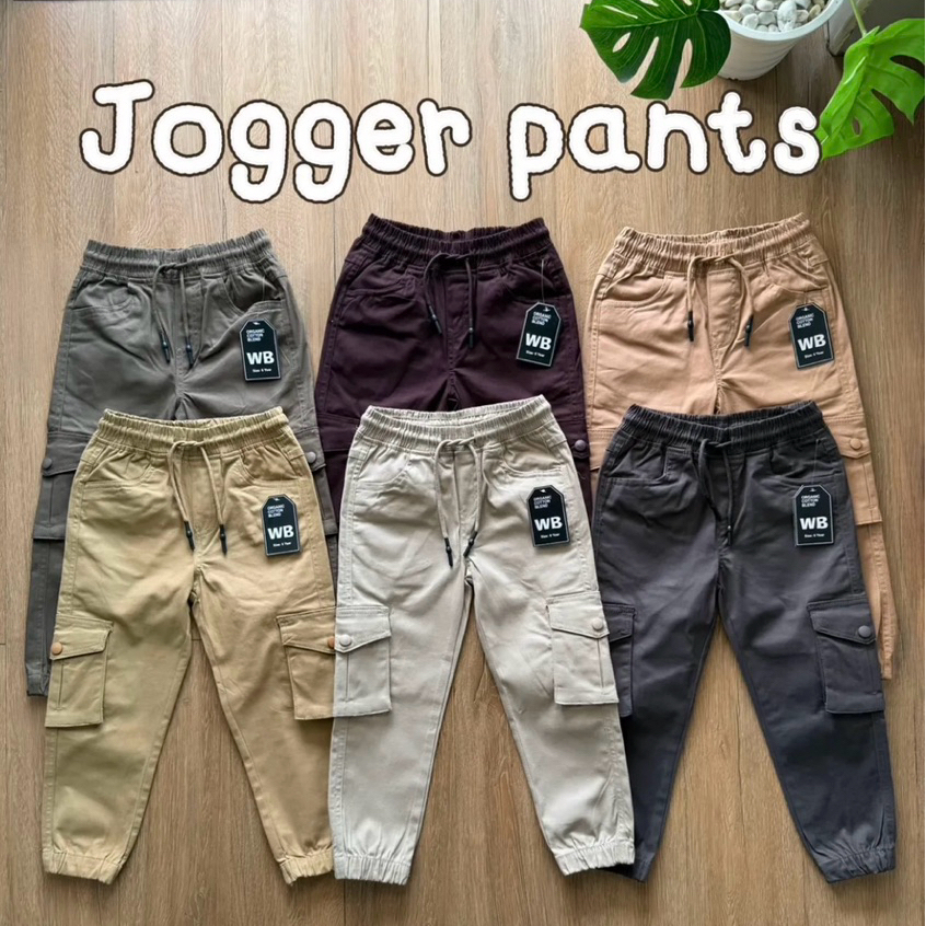 Jogger Pants กางเกงขาจั้มคาร์โก้ WB2-12Y 🔰สินค้าคุณภาพดี📌(ส่งจากไทย🇹🇭)