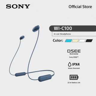 Sony หูฟัง In Ear รุ่น WI-C100 | Wireless Headphones | Bluetooth® 5.0 | IPX4 | Easy hands-free calling