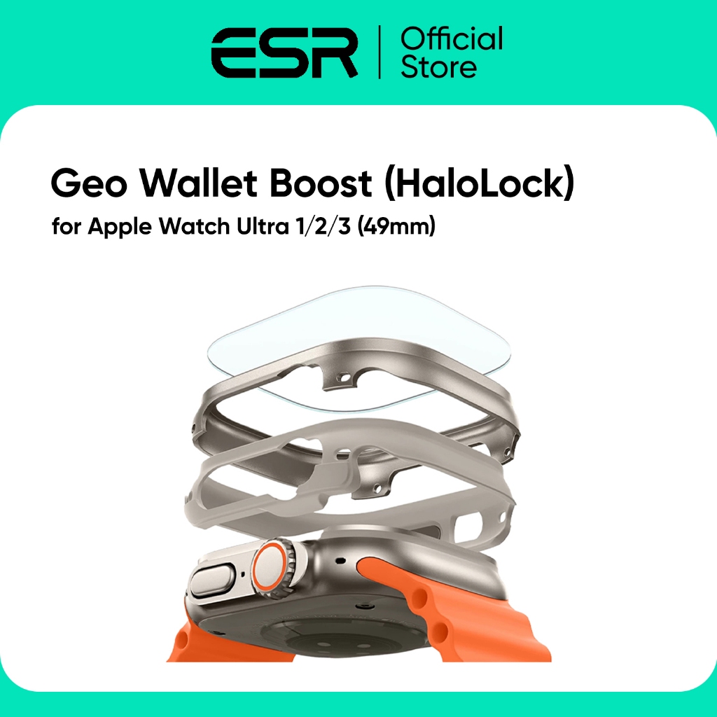 ESR - เคสสำหรับ Apple Watch Ultra (49mm) + ฟิล์มกระจก 2 ชิ้น รุ่น Armorite Protection Set