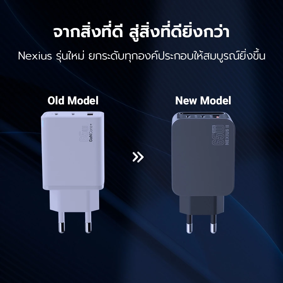 ENYX NEXIUS หัวชาร์จ A8S PD 65W USB C สำหรับ Samsung iOS Android thumbnail 6