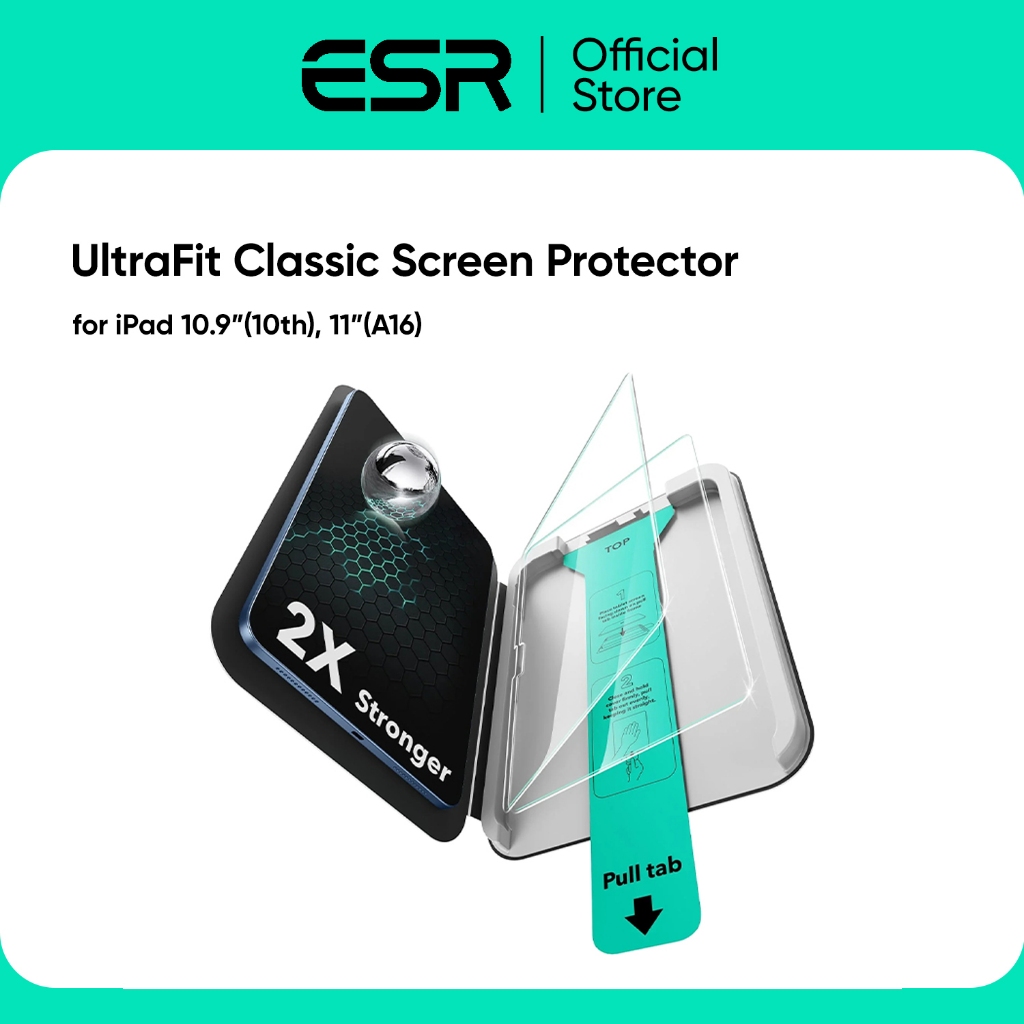 ESR - ฟิล์มกระจกสำหรับ iPad 11" (A16/2025), iPad 10.9" (10th/2022) รุ่น UltraFit Classic Screen Protector