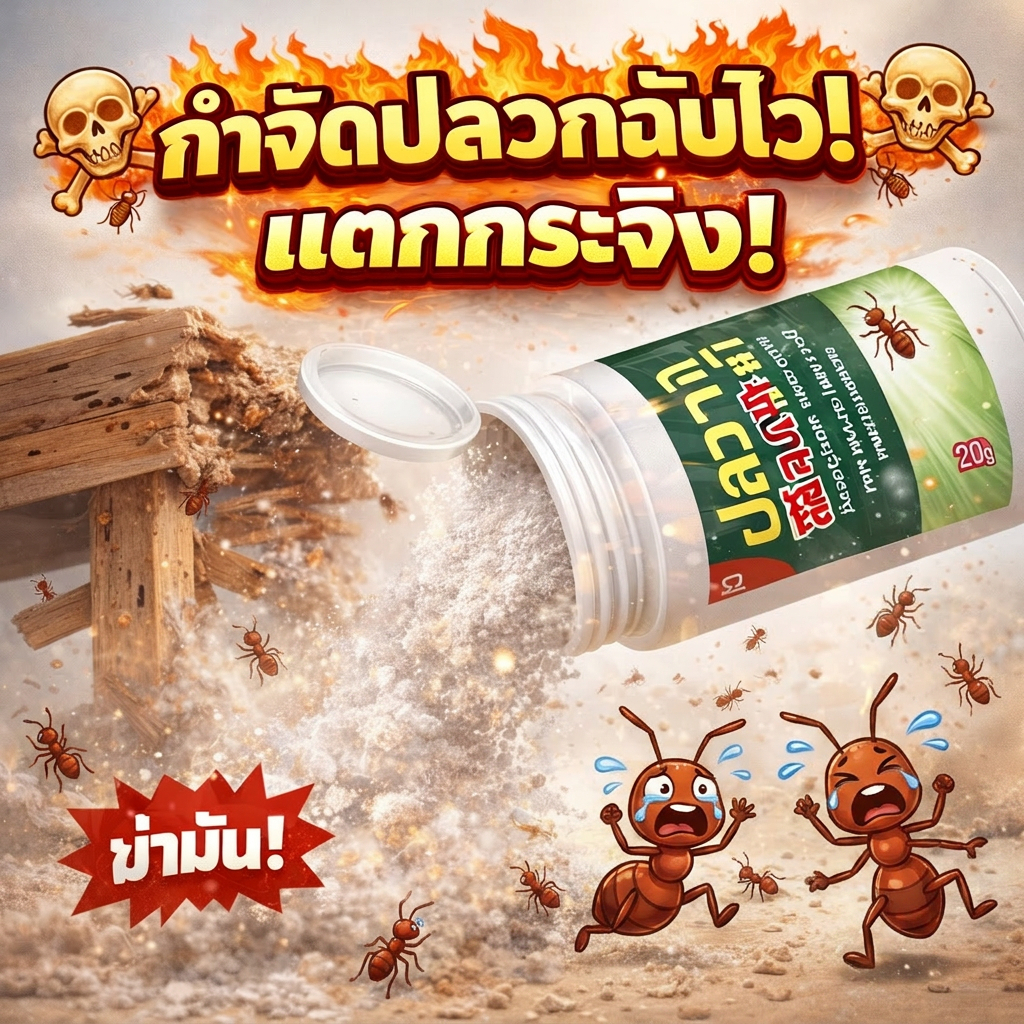 กำจัดมดอยู่หมัด นานถึง 10 ปี ยากำจัดปลวก กำจัดปลวก ยาปลวก สูตรเข้มข้น ใช้งานง่าย ปลอดภัยสำหรับเด็ก