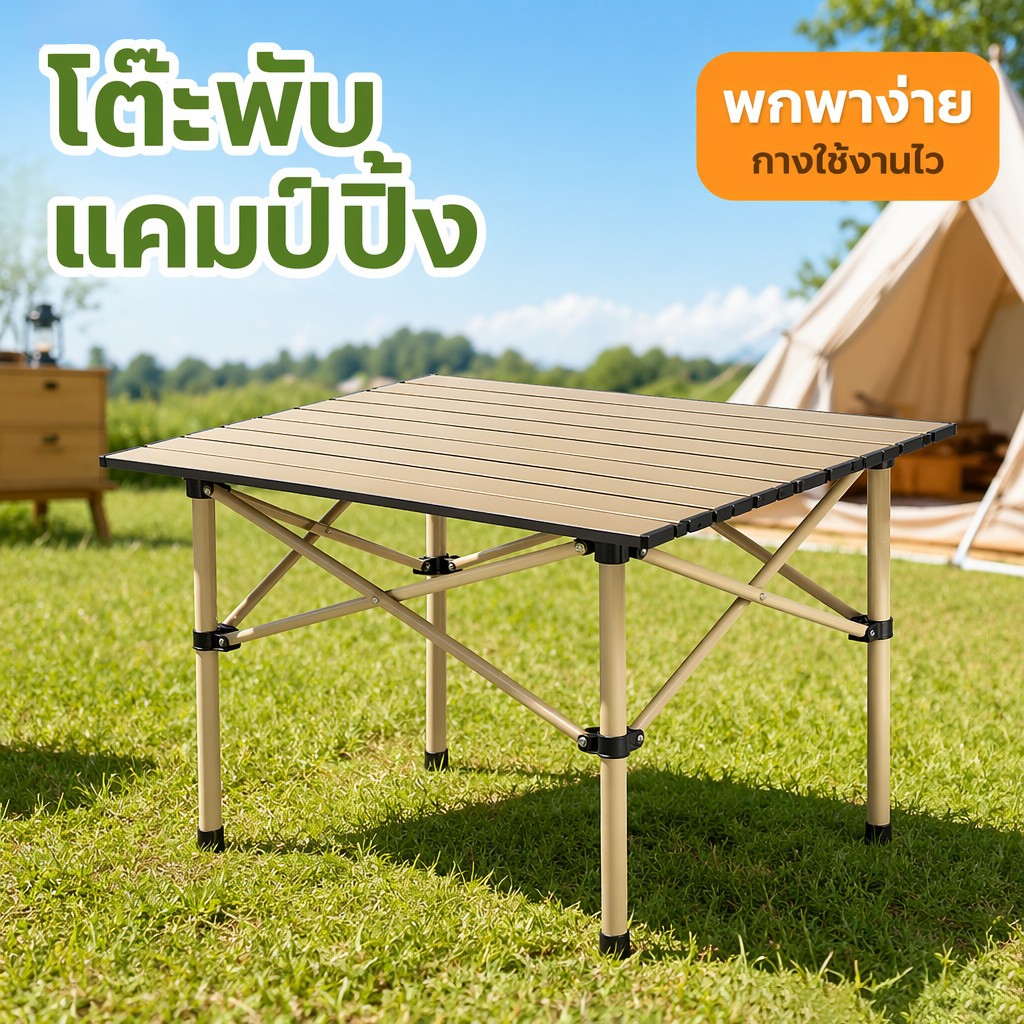 โต๊ะตั้งแคมป์ โต๊ะกันสนิม โต๊ะทำอาหารแคมป์ เก็บเงินปลายทาง COD