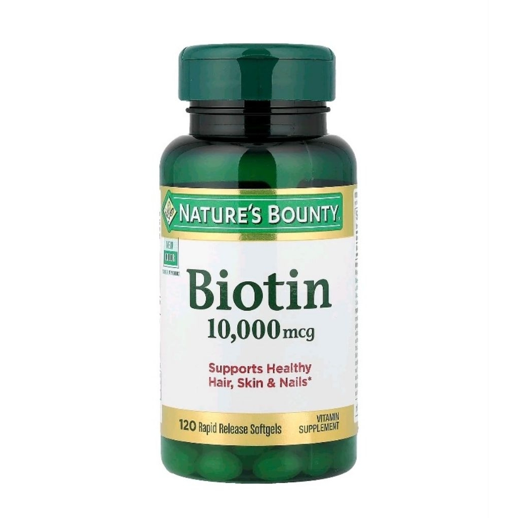 Nature's Bounty Biotin Hair Skin and Nails Vitamins, Supports Healthy Hair, Skin and Nails, 10,000 m