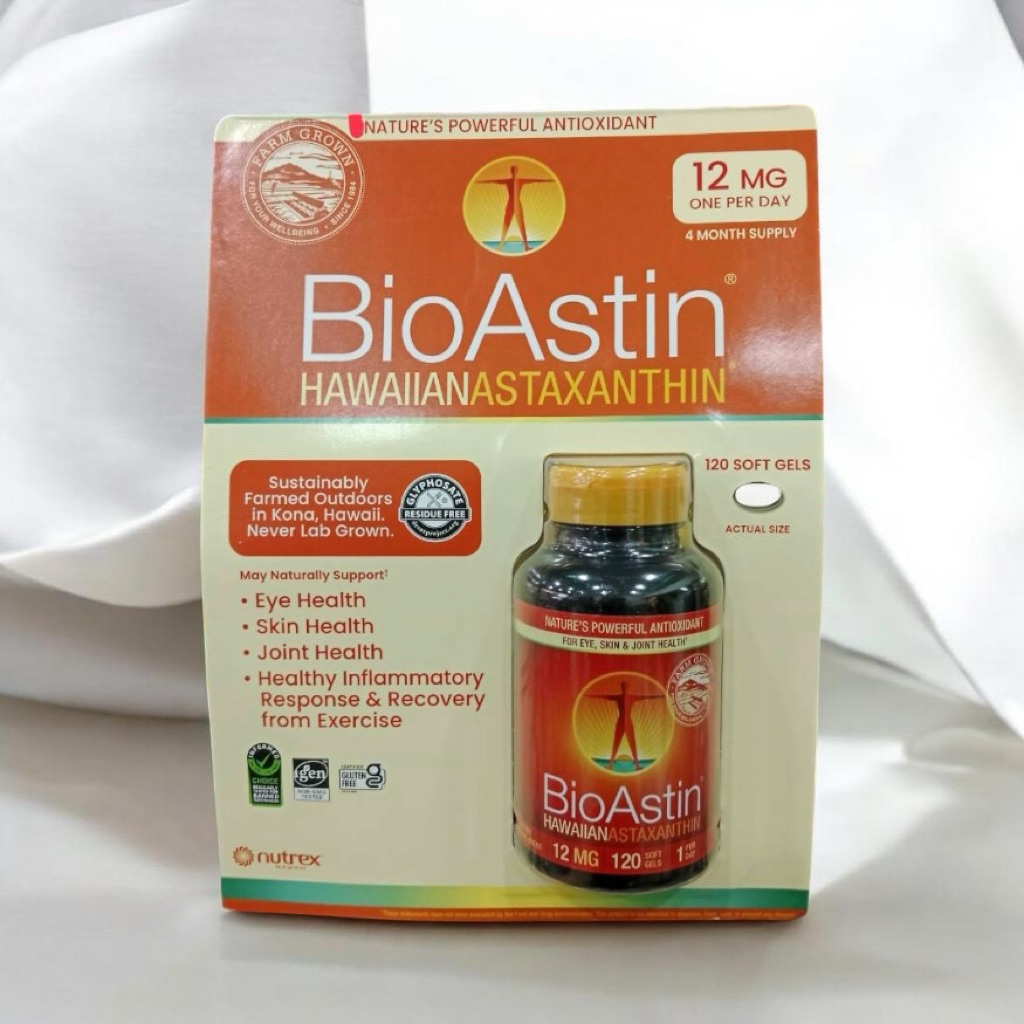 รุ่นใหม่มีกระดาษรอง!!แท้💯%(Astaxanthin) Bioastin แอสต้าแซนทิน เข้มข้นสูตรใหม่12mg ฝาสีเหลืองเข้ม12mg เข้าจากUSA