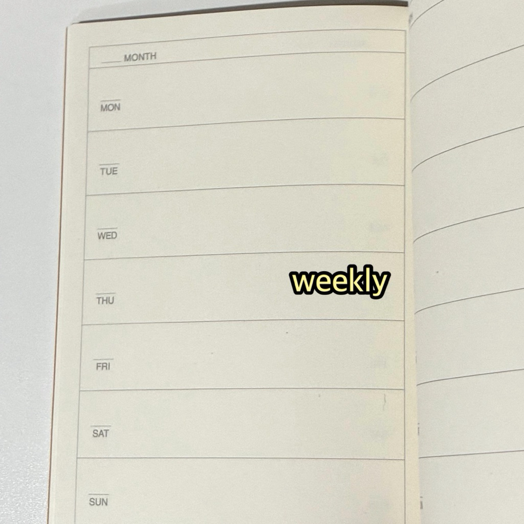 MUJI สมุด Planner (A5/A6）ขนาดพกพา เขียนวันที่เอง รูปที่ 5