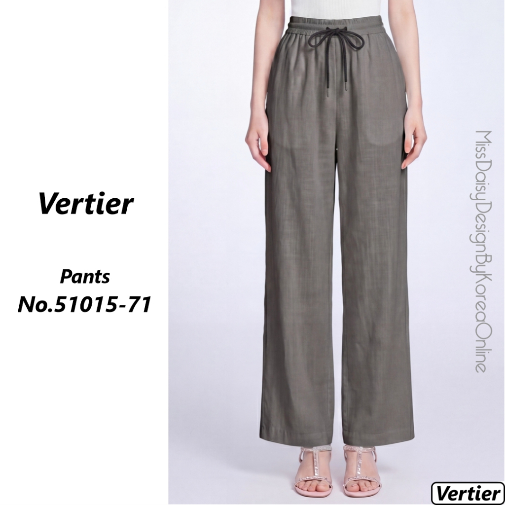 Vertier กางเกงขายาว No.51015 ผลิตจาก 100% Linen