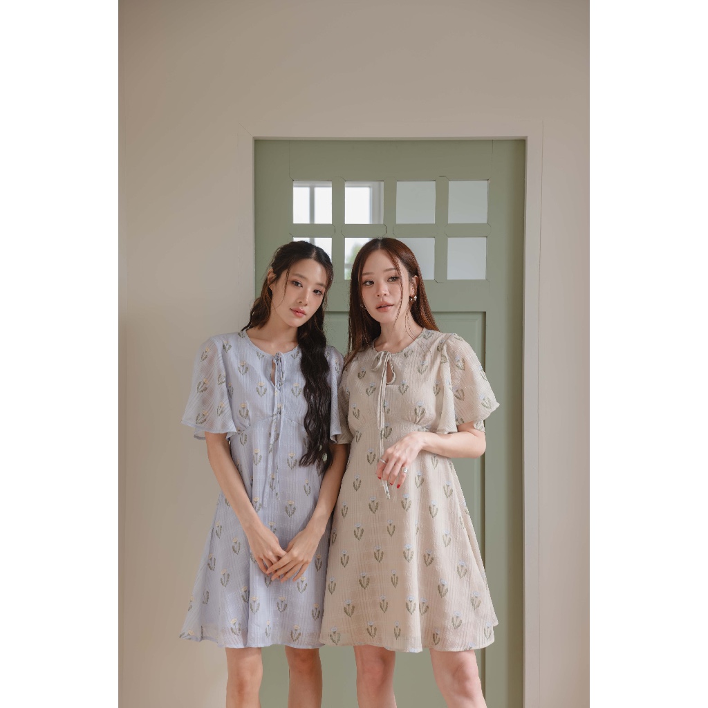 Pamlook Waffle dress ผ้าชีฟอง
