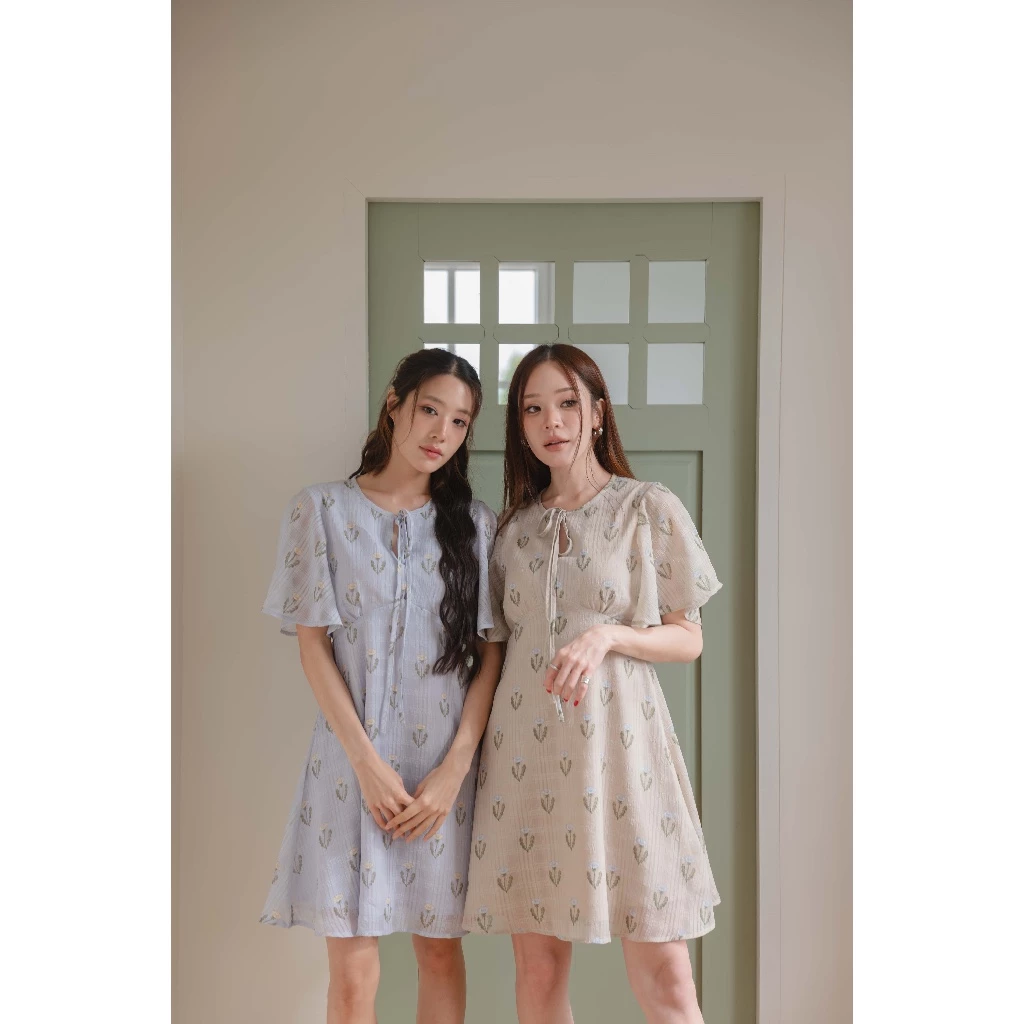 Pamlook Waffle dress ผ้าชีฟอง