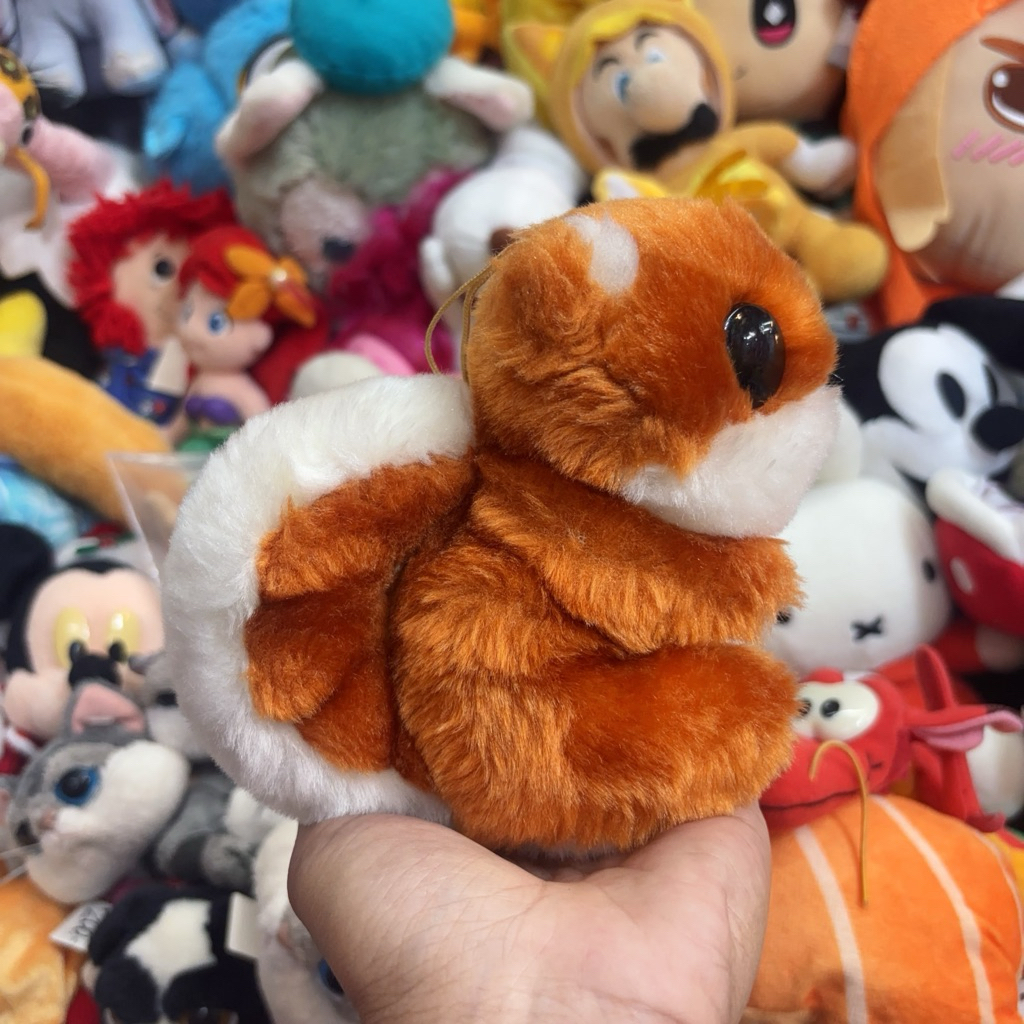 ตุ๊กตากระรอก สีน้ำตาล ตุ๊กตาสัตว์เหมื่อนจริง squirrel animals plush toy