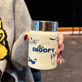 Snoopy แก้วกาแฟ สแตนเลส สแตนเลสSUS316L เคลือบเซรามิก 280ml. แก้วเก็บความเย็น เก็บได้ทั้งความร้อน แก้วเยติน่ารัก