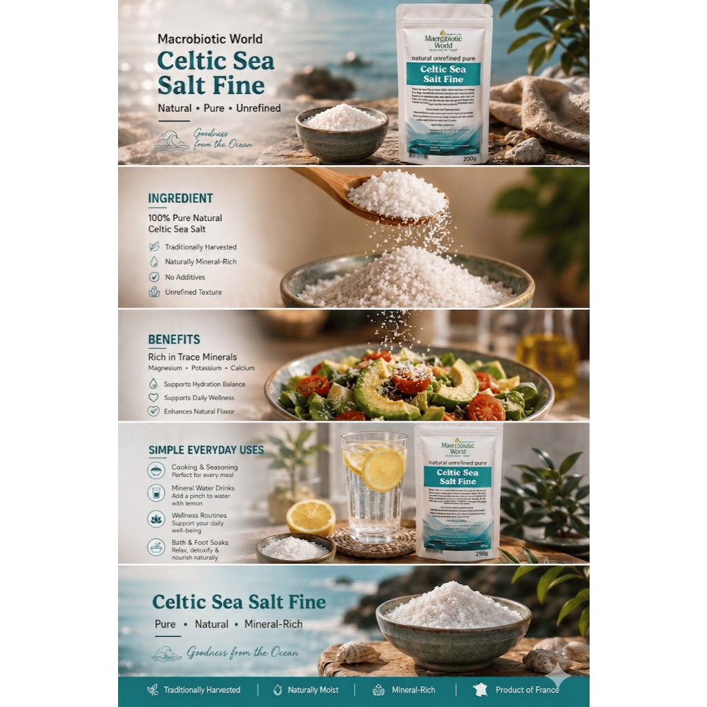 Natural Efe | Celtic Sea Salt FINE เกลือทะเลเซลติก แบบป่น