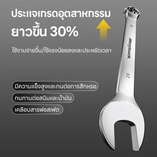 Maybuck ประแจแหวนข้าง 6-24mm CR-V ประแจปากตาย Combination Wrench