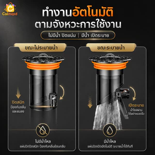 ตะแกรงกันกลิ่น ตะแกรงปิดท่อระบายน้ํา เหล็กกล้าไร้สนิม 304 กันกลิ่น ป้องกันแมลง ปริมาณการระบายน้ำขนาดใหญ่