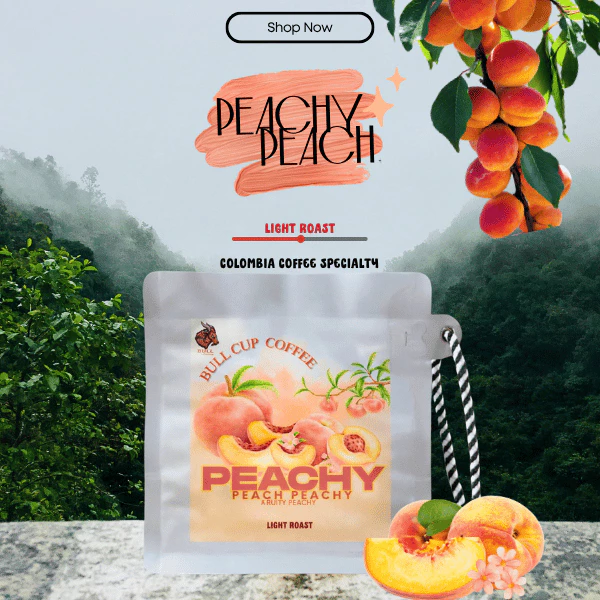 เมล็ดกาแฟคั่วอ่อน ''หมักยีส Peachy กลิ่นพีชชี่'' Colombia Specialty Coffee