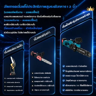 BOCHEAG เลื่อยไฟฟ้าไร้สาย 12นิ้ว เลื่อยโซ่ไฟฟ้า 13800W 66800mAh*2 688VF มีถังน้ำมัน เลื่อยยนต์ตัดไม้ เลื่อยโซ่ ไร้สาย