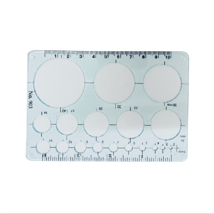 (KTS) เทมเพลท วงกลม KV-079 No.903 ขนาด 10cm. คละสี!!! (บรรจุ 1 อัน)