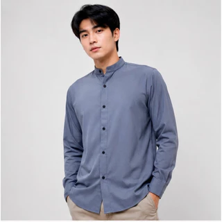 เสื้อเชิ้ต เชิ้ตคอจีนแขนยาว 14 สี ผ้าไหมอิตาลี(ผลิตไทย) รีดง่าย ยับยาก ใส่สบาย ไม่อมเหงื่อ