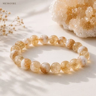 กำไลหินซิทริน Milky Citrine หินแท้ 100% เสริมโชคลาภ การเงิน ค้าขายดี ดึงดูดความมั่งคั่ง