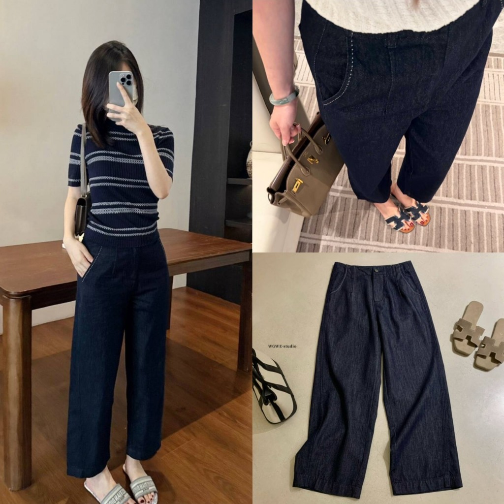AVA JEANS กางเกงยีนส์ขายาวทรงขากระบอก - 9930 TAG WG.WE 🇰🇷