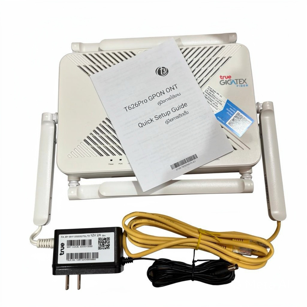 Mesh Wifi6 True Gigatex Fiber T626Pro Wifi AX3000 Mesh (สามารถทำเป็นตัวกระจายสัญญาณได้)