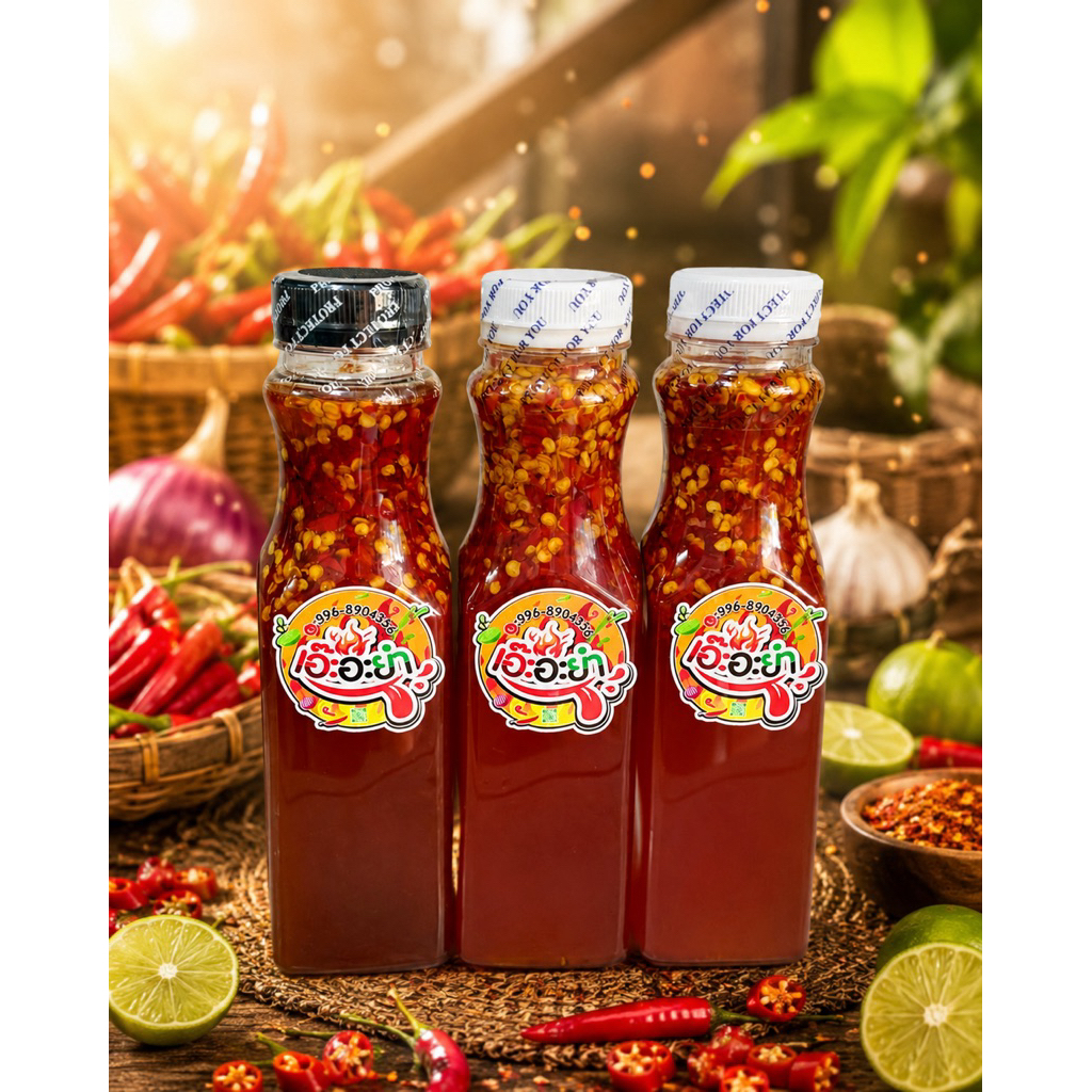 ยกความแซ่บ!!มาไว้ในขวด 😋น้ำยำแซ่บสูตรสำเร็จรูปขนาด300ml.3ขวด 260 บาท🌻