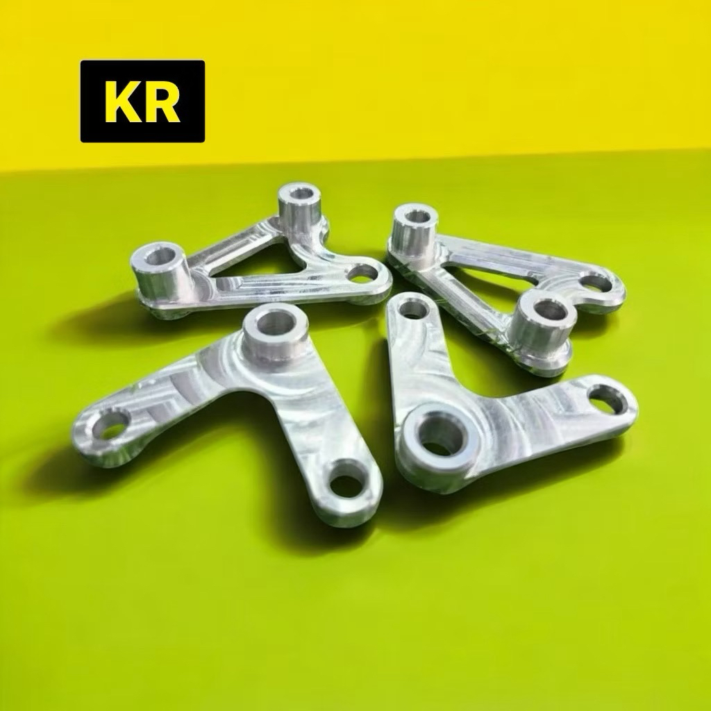ยึดแท่นเครื่องKR(ชุด)หนา กัดลาย = 4 ชิ้น อัลลอย