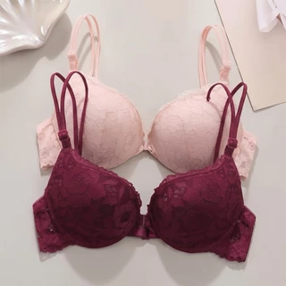 ชุดชั้นในผู้หญิง👙 ลูกไม้ละเอียด ปิดด้านหน้า ดันทรงสำหรับหน้าอกเล็ก สวมใส่สบาย สไตล์เซ็กซี่ 🚚พร้อมส่งจากไทย