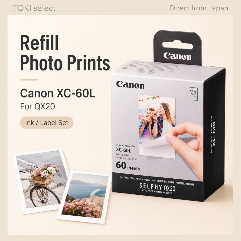 Canon QX20 XC-60L Color Ink Label Set For SELPHY QX20 Photo Printer