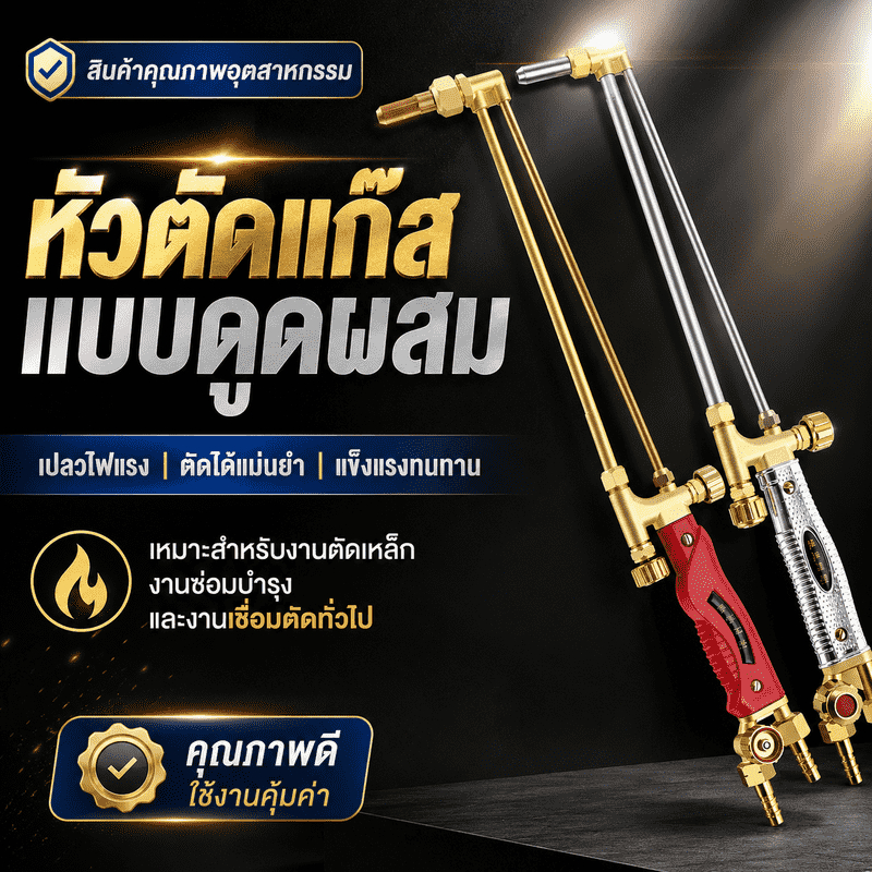 หัวตัดแก๊ส G01-30/G01-100 ชุดตัดแก๊สออกซิเจน LPG อะเซทิลีน ทองเหลือง ด้ามกันลื่นจับถนัด เหมาะสำหรับตัดโลหะ