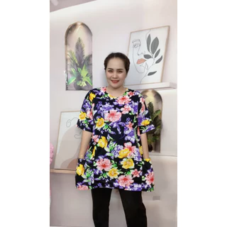 เสื้อยืดผู้หญิง เสื้อผู้หญิงสาวอวบ รอบอก 54-56นิ้ว รุ่น 4055